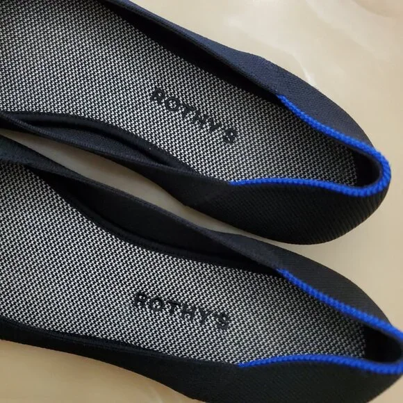 Rothy's The Petal Square Women's Slip On Flat in Black Size 12 - Picture 4 of 12